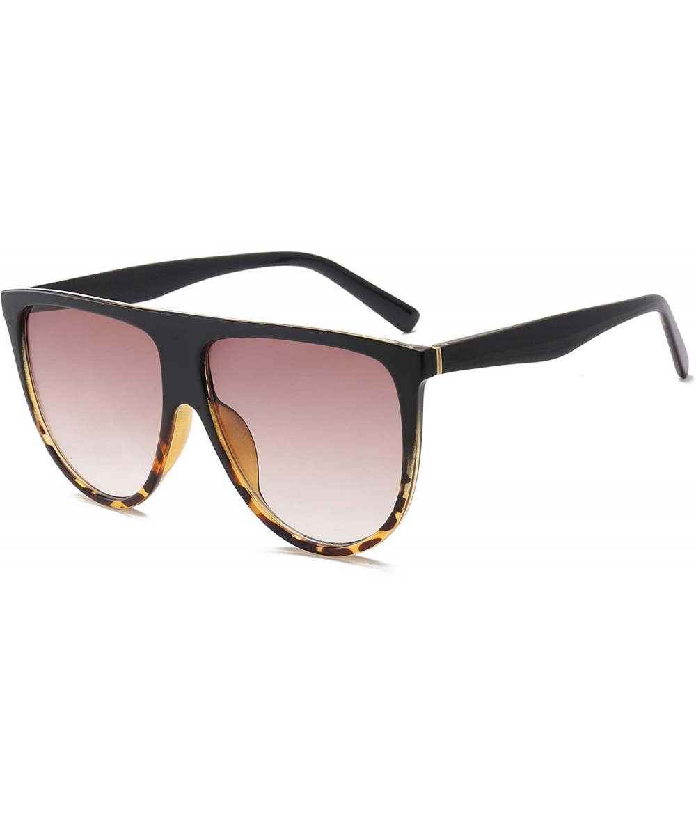 Oversized Large Square Women Sunglasses Oversized Vintage Pilot Thin Plastic Sunglasses for Women - CW196X63L83 $21.77