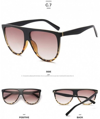 Oversized Large Square Women Sunglasses Oversized Vintage Pilot Thin Plastic Sunglasses for Women - CW196X63L83 $21.77