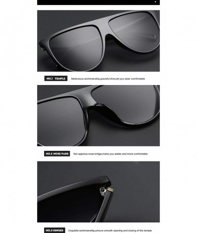 Oversized Large Square Women Sunglasses Oversized Vintage Pilot Thin Plastic Sunglasses for Women - CW196X63L83 $21.77