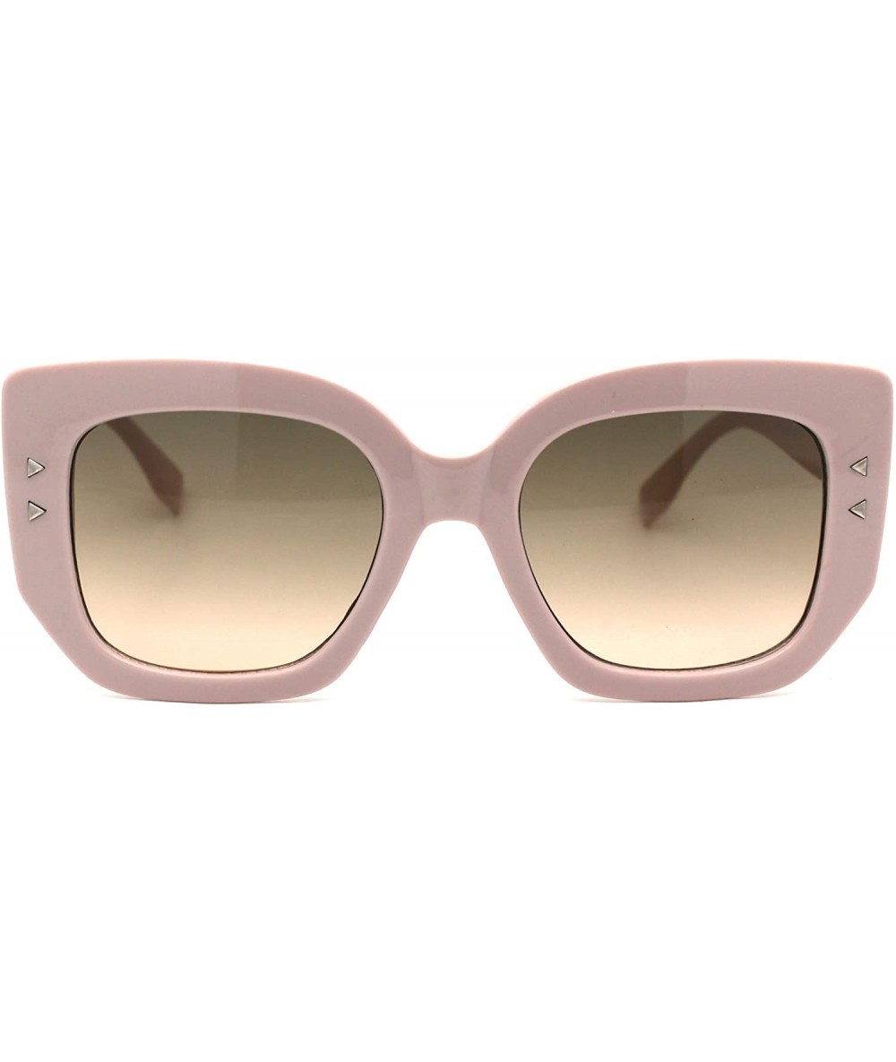 Oversized Womens Thick Mod Plastic Butterfly Oversize Cat Eye Sunglasses - Pink Brown - CT18ZWQXEUM $22.59