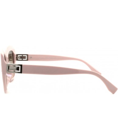 Oversized Womens Thick Mod Plastic Butterfly Oversize Cat Eye Sunglasses - Pink Brown - CT18ZWQXEUM $22.59