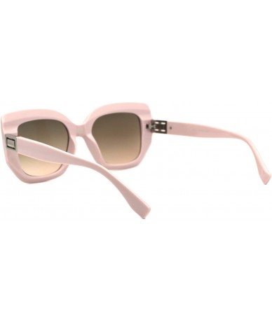 Oversized Womens Thick Mod Plastic Butterfly Oversize Cat Eye Sunglasses - Pink Brown - CT18ZWQXEUM $22.59