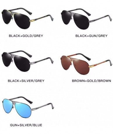 Aviator Sunglasses Polarizing sunglasses Metal sunglasses Driver's Sunglasses - C - CK18QD3D4LD $57.14