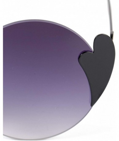 Round Classic fashion round sunglasses - love piece frameless sunglasses round round frame sunglasses - B - CQ18SN8HGU9 $72.46