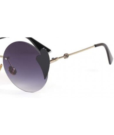 Round Classic fashion round sunglasses - love piece frameless sunglasses round round frame sunglasses - B - CQ18SN8HGU9 $72.46