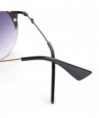 Round Classic fashion round sunglasses - love piece frameless sunglasses round round frame sunglasses - B - CQ18SN8HGU9 $72.46