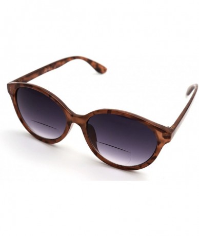 Oversized Vintage Women CatEye Round Reading Sun Readers Oversized (Z3 Shiny Brown Tortoise/Bifocal - 1.00) - CP18EIYZZ3M $30.55