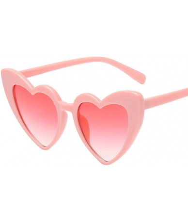 Sport Hot Sale! Summer Glasses-Women Fashion Heart-Shaped Sunglasses Integrated UV Protection Designer Eyewear (B) - B - CN18...