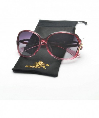 Butterfly Fashion Butterfly Frame Brand Designer Sun Glasses Women Sunglasses UV400 - Wine Red - CC18T82KTSK $24.27