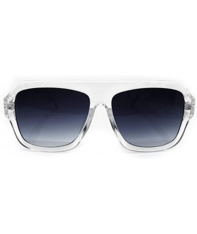 Square 7270 Premium Oversize XL Women Men Brand Designer Square Style Fashion Sunglasses - Clear - CM18I5ZO3LE $28.96