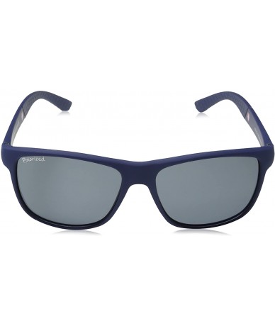 Rectangular Men's Polarized Sunglasses 57 - Color Blue in Matt - C911VSVZCBJ $51.58