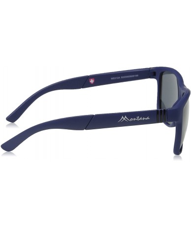 Rectangular Men's Polarized Sunglasses 57 - Color Blue in Matt - C911VSVZCBJ $51.58