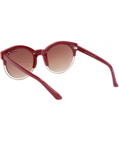 Round Women's Sunglasses Retro Round Frame Glasses for Women Fashion Sunglasses-SH71018 - Red - CN12HSQRBF7 $27.66