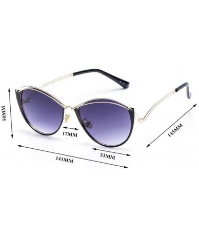 Aviator Cat Eye Fashion Sunglasses - Metal Frame PC Frame Material Sunglasses - D - CB18S9G3ALZ $73.95