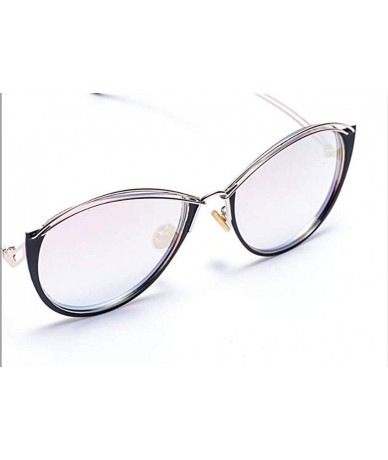 Aviator Cat Eye Fashion Sunglasses - Metal Frame PC Frame Material Sunglasses - D - CB18S9G3ALZ $73.95