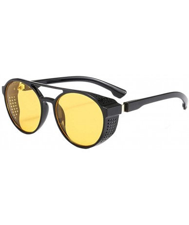 Rimless Retro Round Polarized Sunglasses Fashion Sun Glasses Classic Glasses for Women UV400 - Yellow - CW190734E5C $19.20