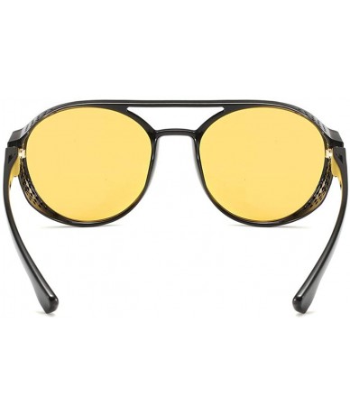 Rimless Retro Round Polarized Sunglasses Fashion Sun Glasses Classic Glasses for Women UV400 - Yellow - CW190734E5C $19.20