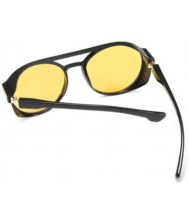 Rimless Retro Round Polarized Sunglasses Fashion Sun Glasses Classic Glasses for Women UV400 - Yellow - CW190734E5C $19.20