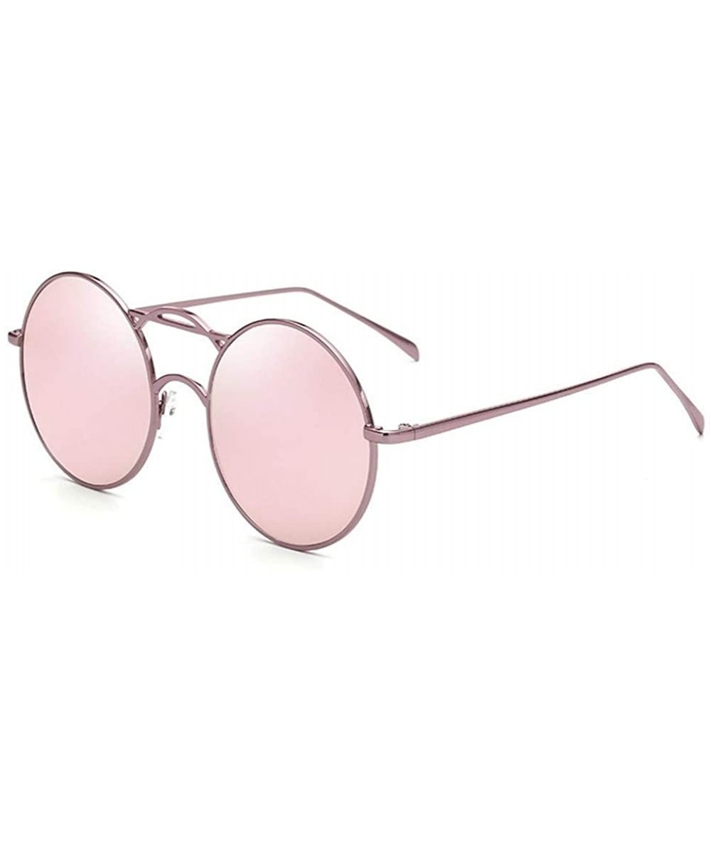 Round New Brand Designer Women Sunglasses 2020 Fashionable Sun Sunnies Round Metallic Shades Sun Glasses Female - CH199QCS83L...