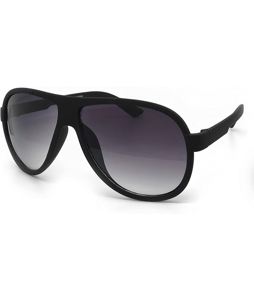 Oversized CH91 Matte Finish Tinted Aviator Vintage Retro Flat Top - Matte Finish - C5184YD95YY $26.12