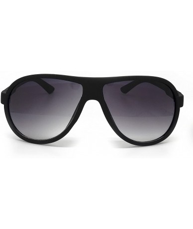 Oversized CH91 Matte Finish Tinted Aviator Vintage Retro Flat Top - Matte Finish - C5184YD95YY $26.12