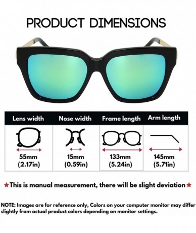 Square Retro Inspired Handmade Acetate Square Sunglasses with Quality UV CR39 Lens Gift Pakcage Included - CN18RIHI5YG $76.13