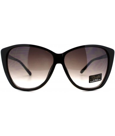 Butterfly Giselle Womens Sunglasses Oversized Square Butterfly Designer Fashion - Black Gold - C218905S8C2 $17.88