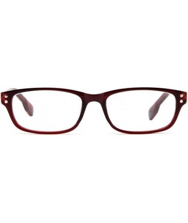 Oversized Slim Thick Squared Style Celebrity Fashionista Pattern Temple Reading Glasses by IG - Red - CY11PTMRG0D $17.83