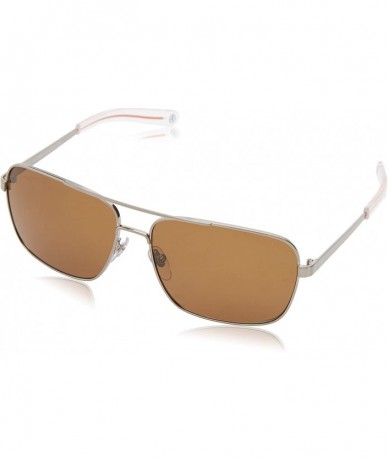 Aviator Men's Wright Polarized Rectangular Sunglasses - Satin Ruthenium - CH11KR4S1E3 $60.52