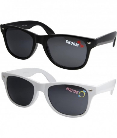 Rectangular Bride and Groom Wedding Sunglasses - Bride & Groom Set - C912IIED3F5 $25.86