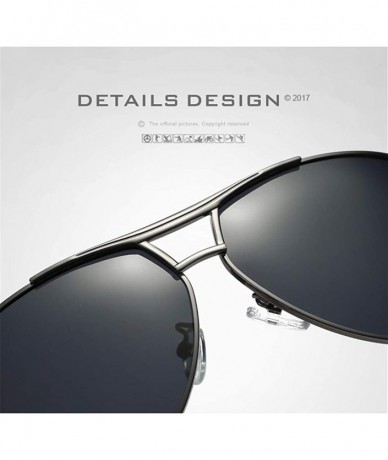 Oversized Fashion Retro Biker Oversized Polarized Sunglasses for Men and Women ABS - Gold - CS18ZX92IGC $23.00