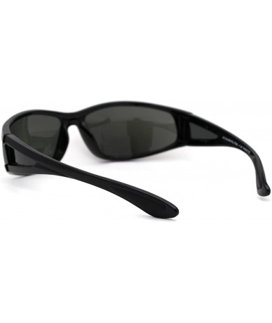 Sport Mens Indestructible TR90 Frame Warp Polarized Sport Bifocal Reading Sunglasses - Shiny Black - CC18X9ZAH9X $43.14