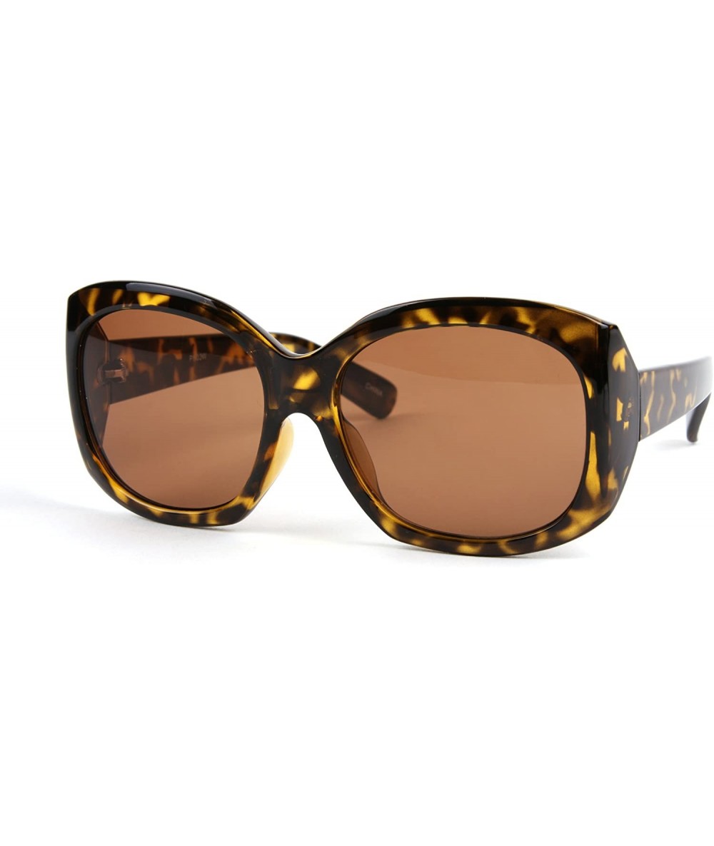 Wayfarer Designer Inspired High Fashion Wayfarer Sunglasses PH03W - Tortoise-brown Lens - CT11GRL31IB $48.35