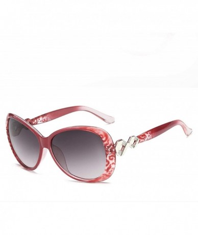 Oversized Polarized Sunglasses Fashion Protection Festival - Light Red - C018TNCAXGY $30.41