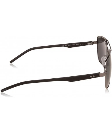 Rectangular Men's Pld2042/S Rectangular Sunglasses - Ruthenium Black/Gray Polarized - C012MXXYDN0 $93.30