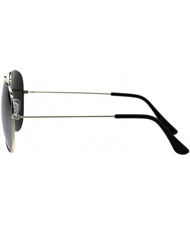 Aviator Classic Aviator Sunglasses Thin Metal Cop Pilot Unisex Aviators UV 400 - Silver (Silver Mirror) - C318IGIR3Z3 $19.24