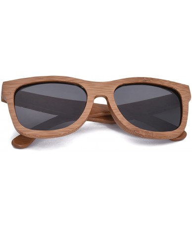 Aviator Bamboo Wood Polarized Sunglasses For Men & Women - Temple Carved Collection - CC188R7QRLR $42.35