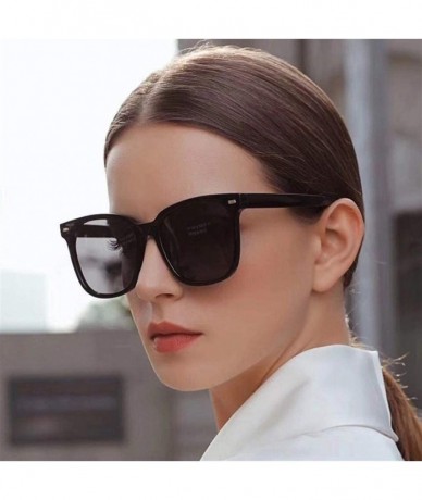 Square Women Square Sunglasses Vintage Rivet Sun Glasses Female Mirror Glasses Blue Pink UV400 - Blackblue - CS1902YIS7Y $18.94