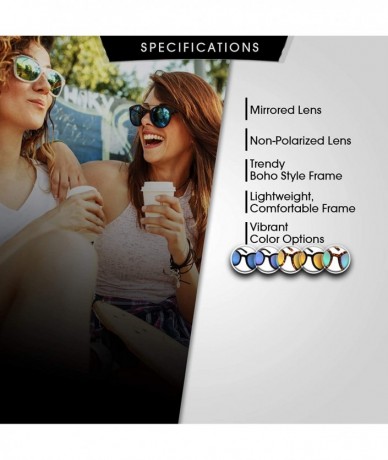 Oversized Designer Mirrored Sunglasses for Women - Non-Polarized Retro Outdoor Beach Wear - Black - Fire Lens - C318QEKCTQG $...