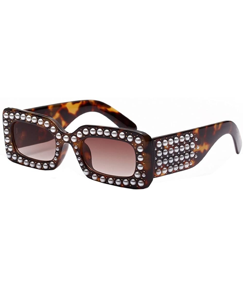 Oversized Sunglasses for Women Oversized Sunglasses Pearls Sunglasses Retro Glasses Eyewear Sunglasses for Holiday - B - CP18...