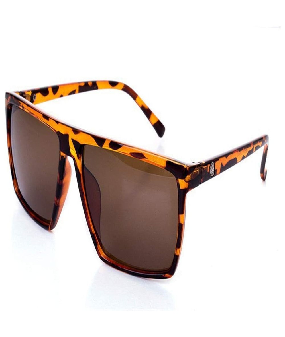 Oversized Retro Square Male Sunglasses Men All Black Oversized Big Sun Glasses for Men Women Sun Glasses - 6 - CW18R4349H7 $5...