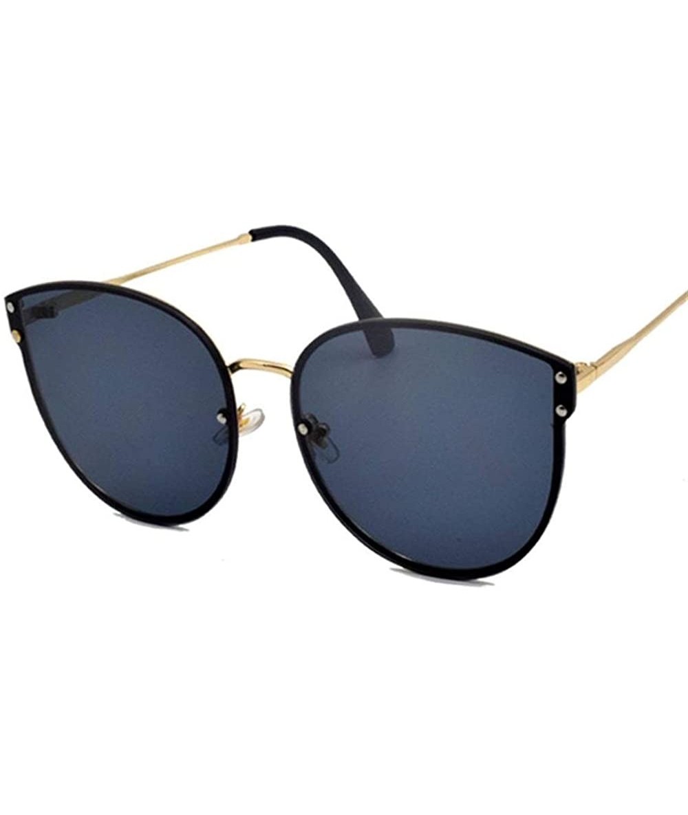 Round Women's Sunglasses - Trend Big Box Fashion Metal UV Protection Sunglasses - B - CT18SZXU45X $45.11