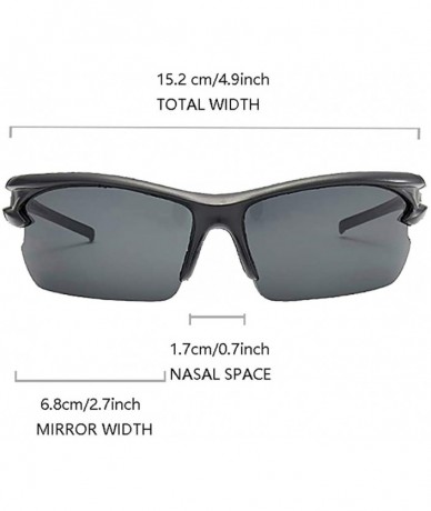 Rectangular 3 Pieces Sunglasses Men's Windproof Sunglasses Rectangular Sunglasses - Black - CH194LEGZ09 $22.09