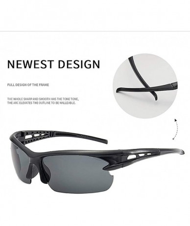 Rectangular 3 Pieces Sunglasses Men's Windproof Sunglasses Rectangular Sunglasses - Black - CH194LEGZ09 $22.09