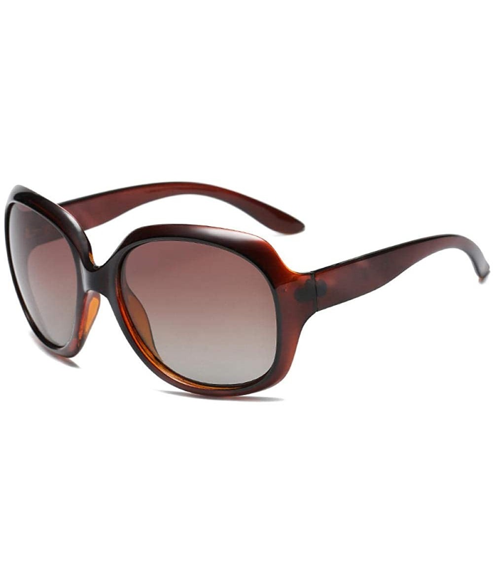 Oval Polarized sunglasses fashion sunglasses As shown_Brown - C118GYOOHQZ $57.80