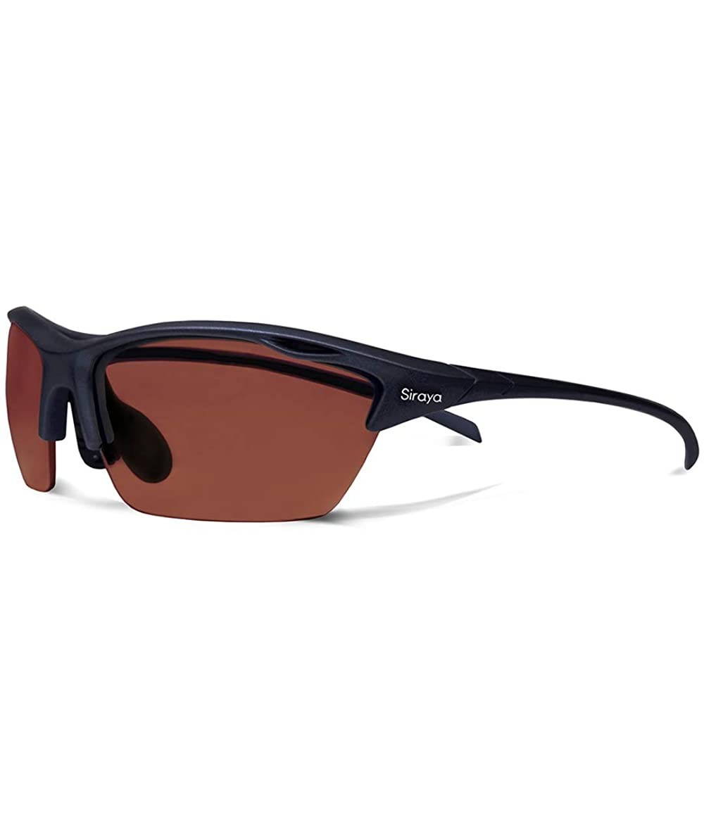 Sport Alpha Navy Blue Golf Sunglasses with ZEISS P5020 Red Tri-flection Lenses - CI18KN5MU7Q $34.87