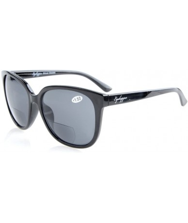 Oversized Oversize Bifocal Sunglassess Black +1.0 - Black - CQ12GPC57HT $18.75