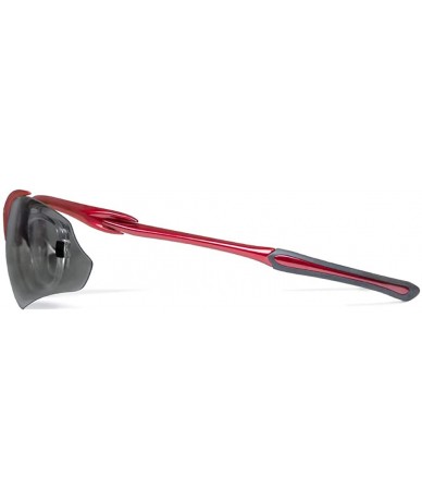 Sport Delta Red Fishing Sunglasses with ZEISS P7020 Gray Tri-flection Lenses - CH18KLA4YG5 $33.53