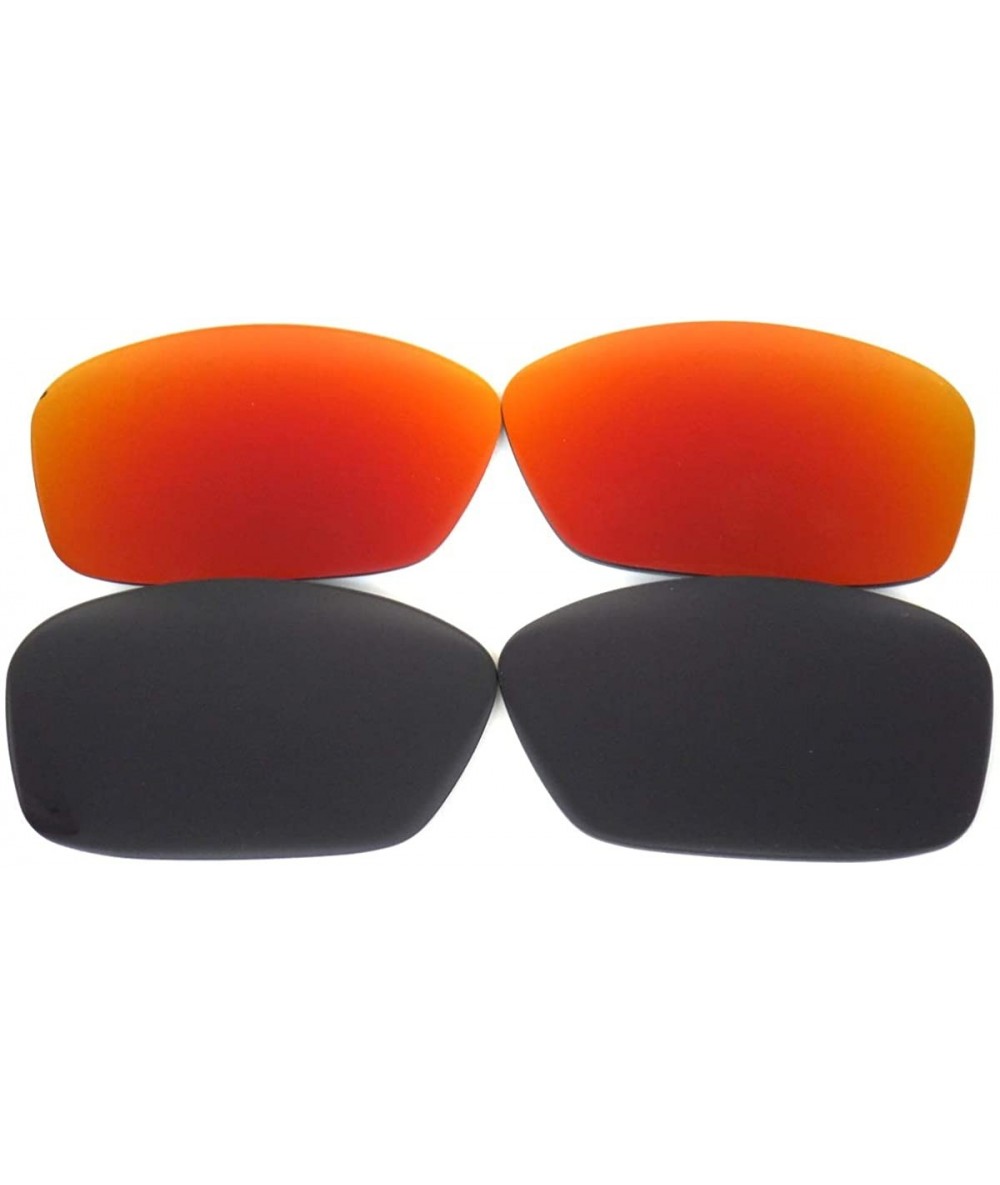 Oversized Replacement Lenses Hijinx Black&Red Color Polorized-2 Pairs FREE S&H. - Black&red - C0127YN2F73 $26.22