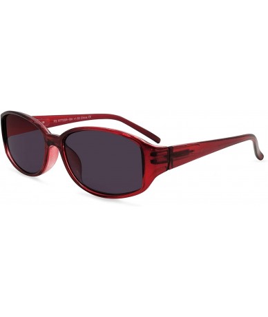 Round Stylish Full Reader Sunglasses - Burgundy - CL119RZ1QNB $34.49